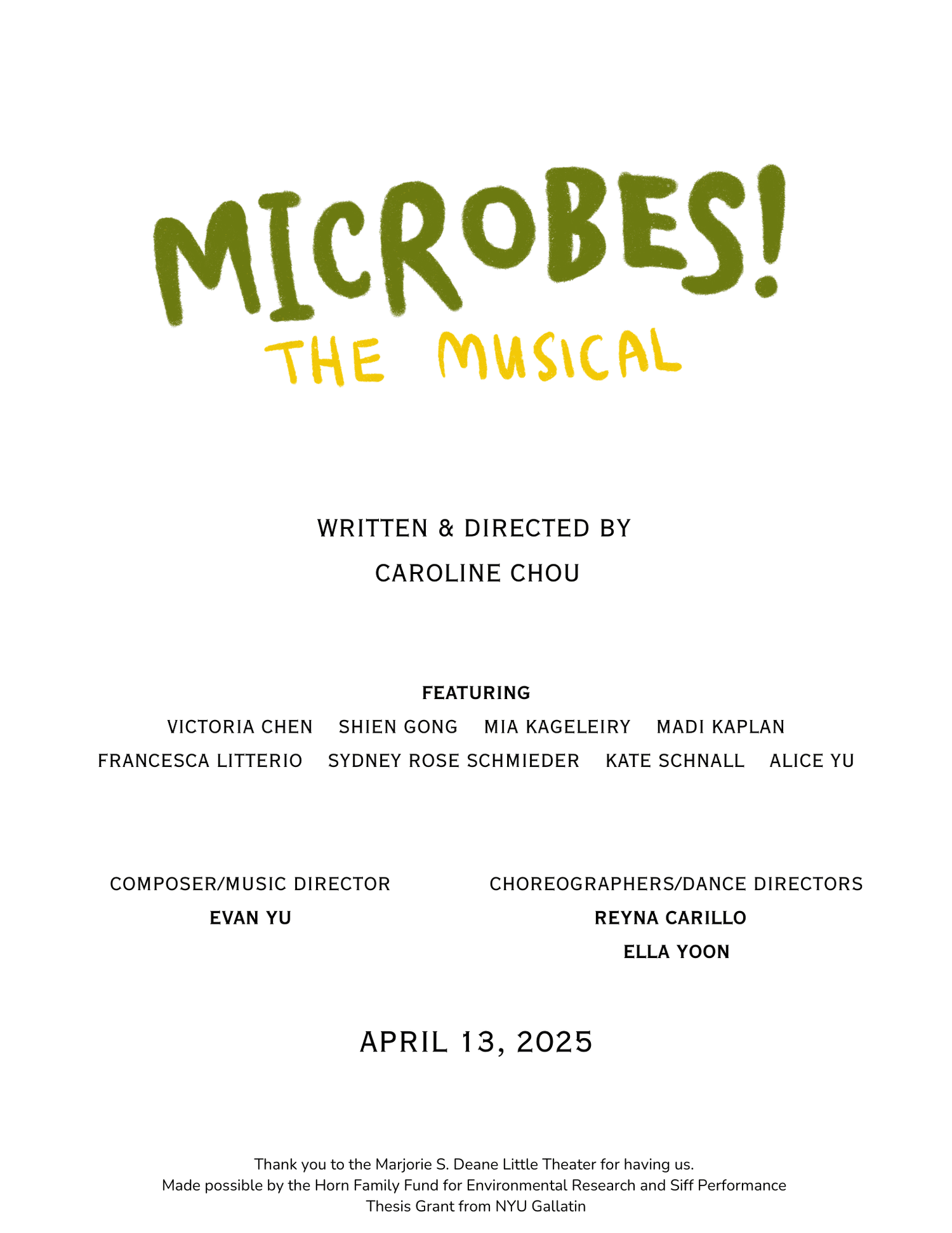 Microbes! The Musical production photo